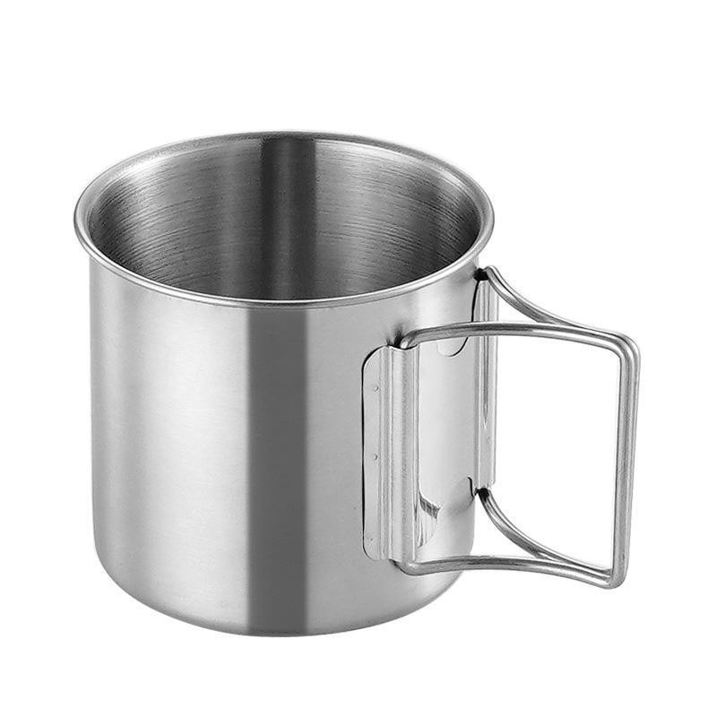 Quality Camping Cooking Set - 260/350/600ML Stailess Steel Mug Cup Camping