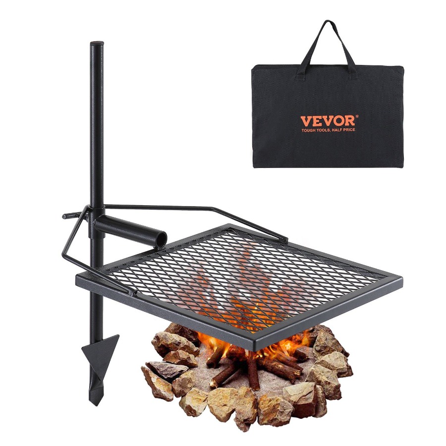 Camping Cooking Fire Pit - Swivel Campfire Grill for Fire Pits