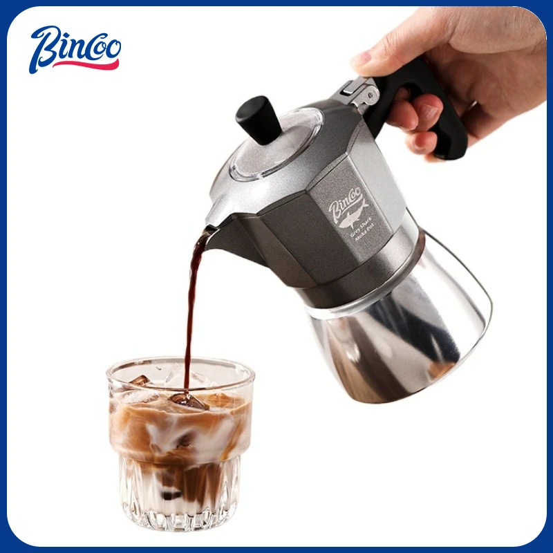 Camping Cooking Utensils - Bincoo 2 Cups Double Valve Moka