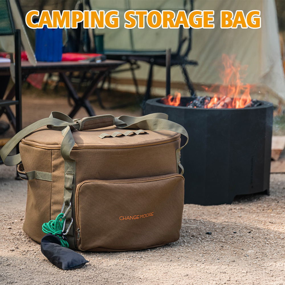 Camping Cooking On Fire - Goture Camping Accessories Large Storage Bag