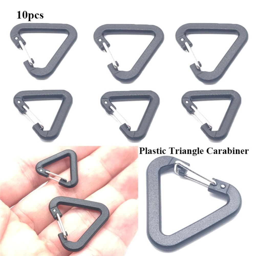 Camping Cooking Tin - 10pcs Plastic Triangle Carabiner Outdoor Camping