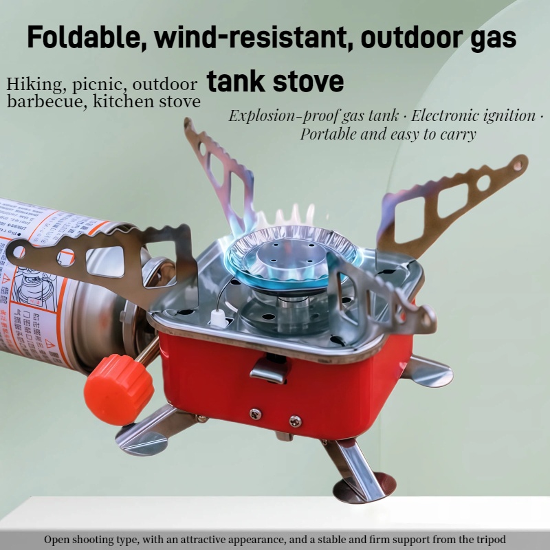 Camping Cooking On Fire - Outdoor Mini Square Stove Camping Cooking