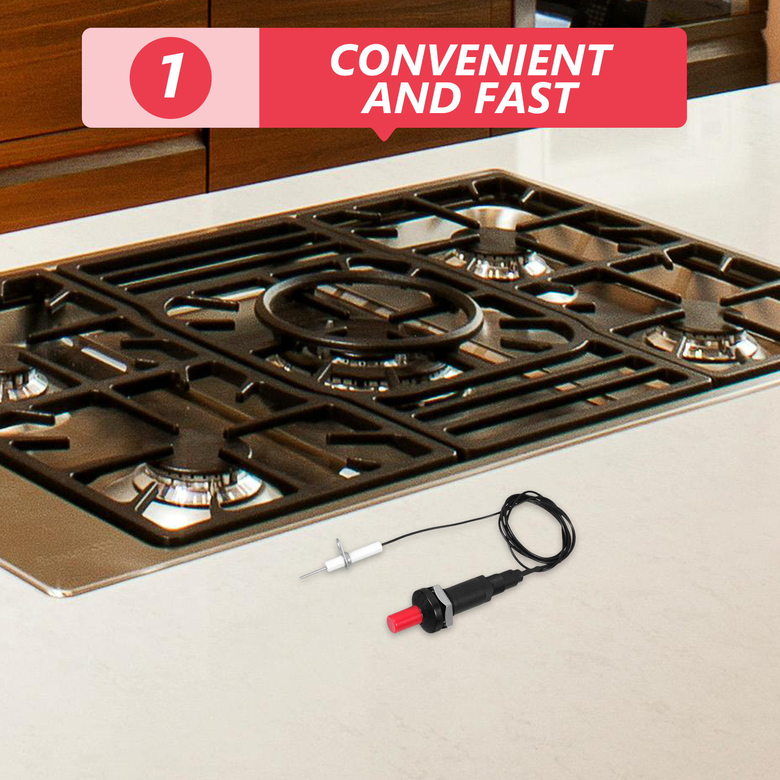 Camping Cooking Fire Pit - Quick Easy Ignition Push Button Electric
