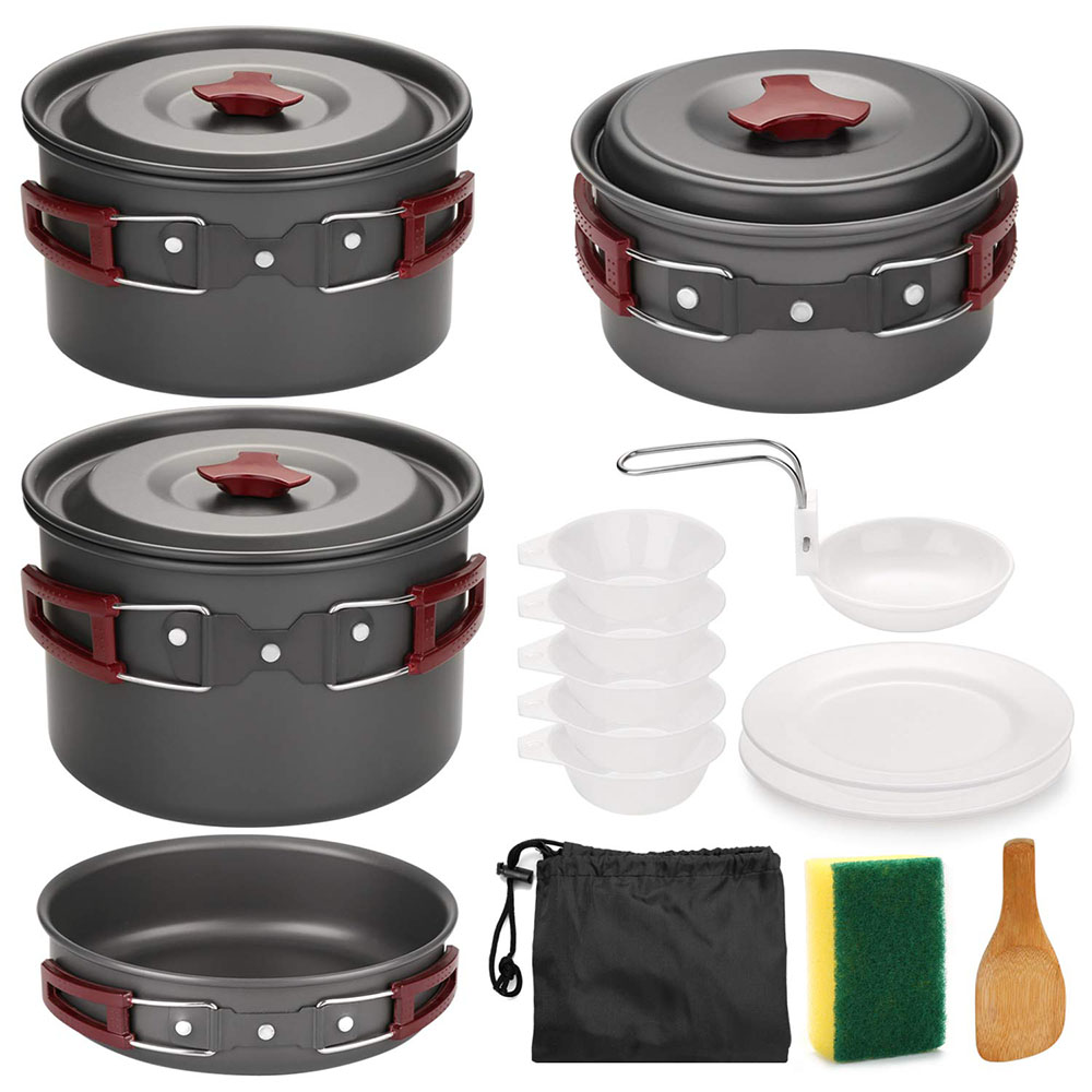 Camping Cooking Set Non Stick - Outdoor Camping Cookware Kit Non Stick