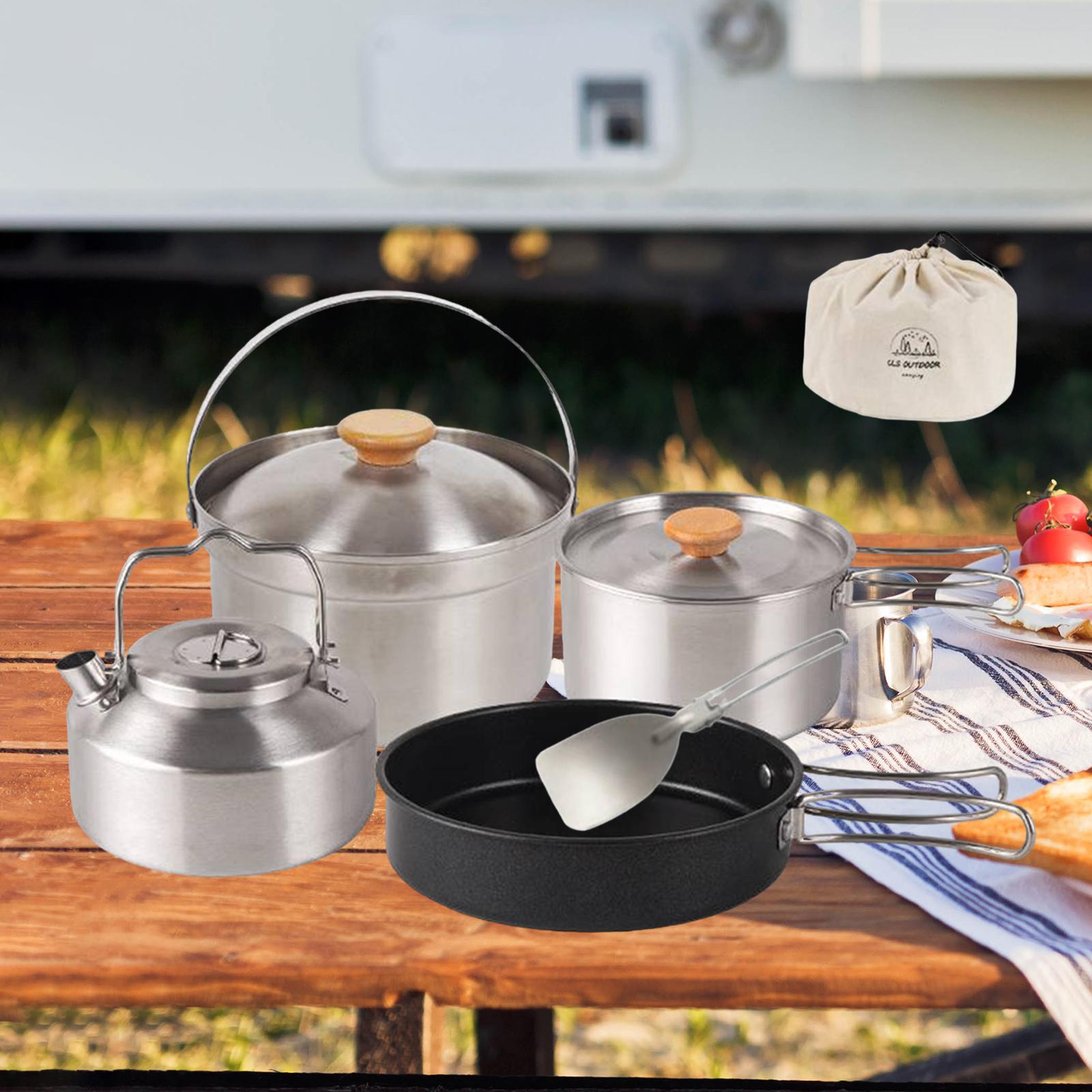 Camping Cookware Cook Gear Por - đánh giá và giá Camping Cooking Set Non Stick