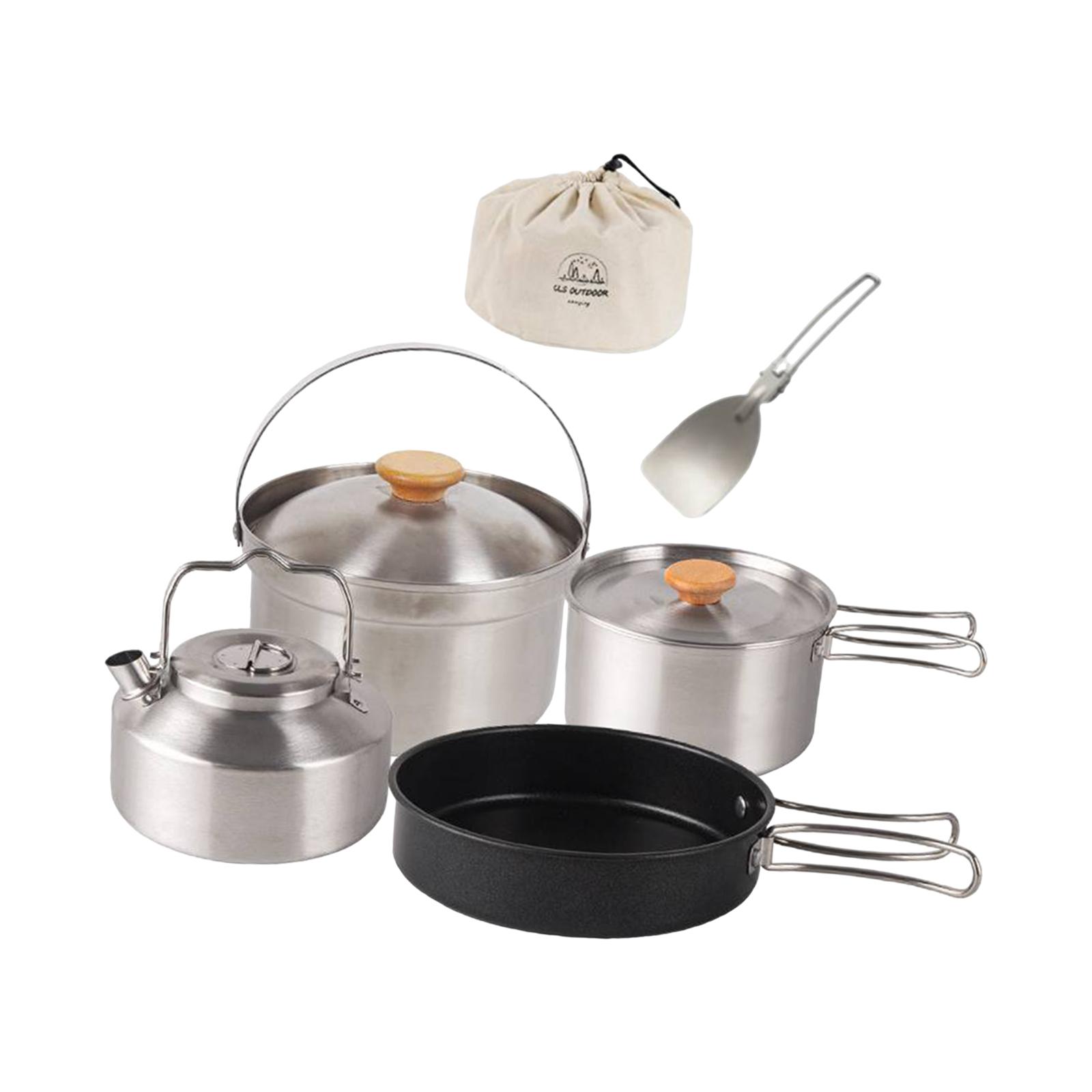 Camping Cookware Cook Gear Por - đánh giá và giá Camping Cooking Set Non Stick