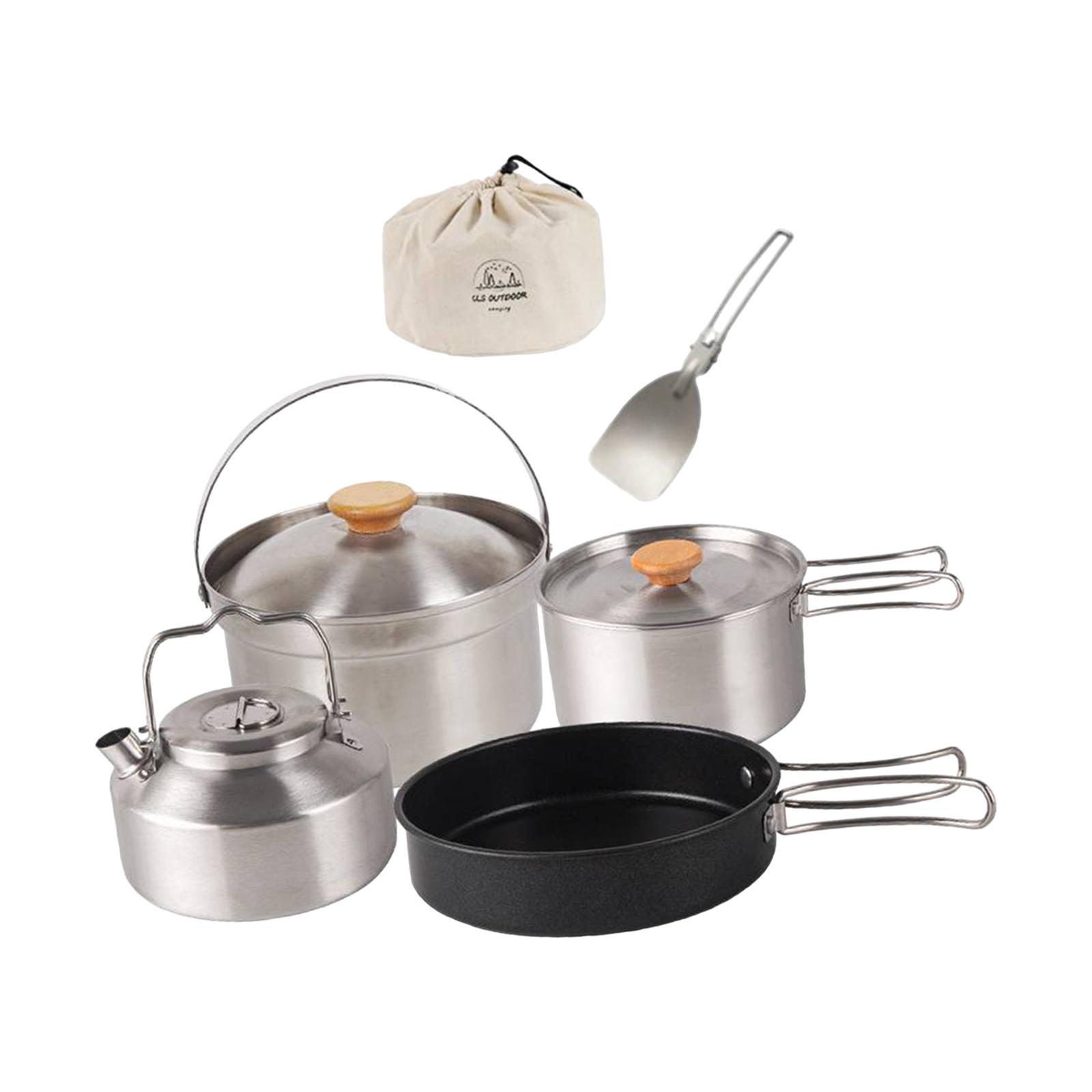 Camping Cookware Cook Gear Por - đánh giá và giá Camping Cooking Set Non Stick
