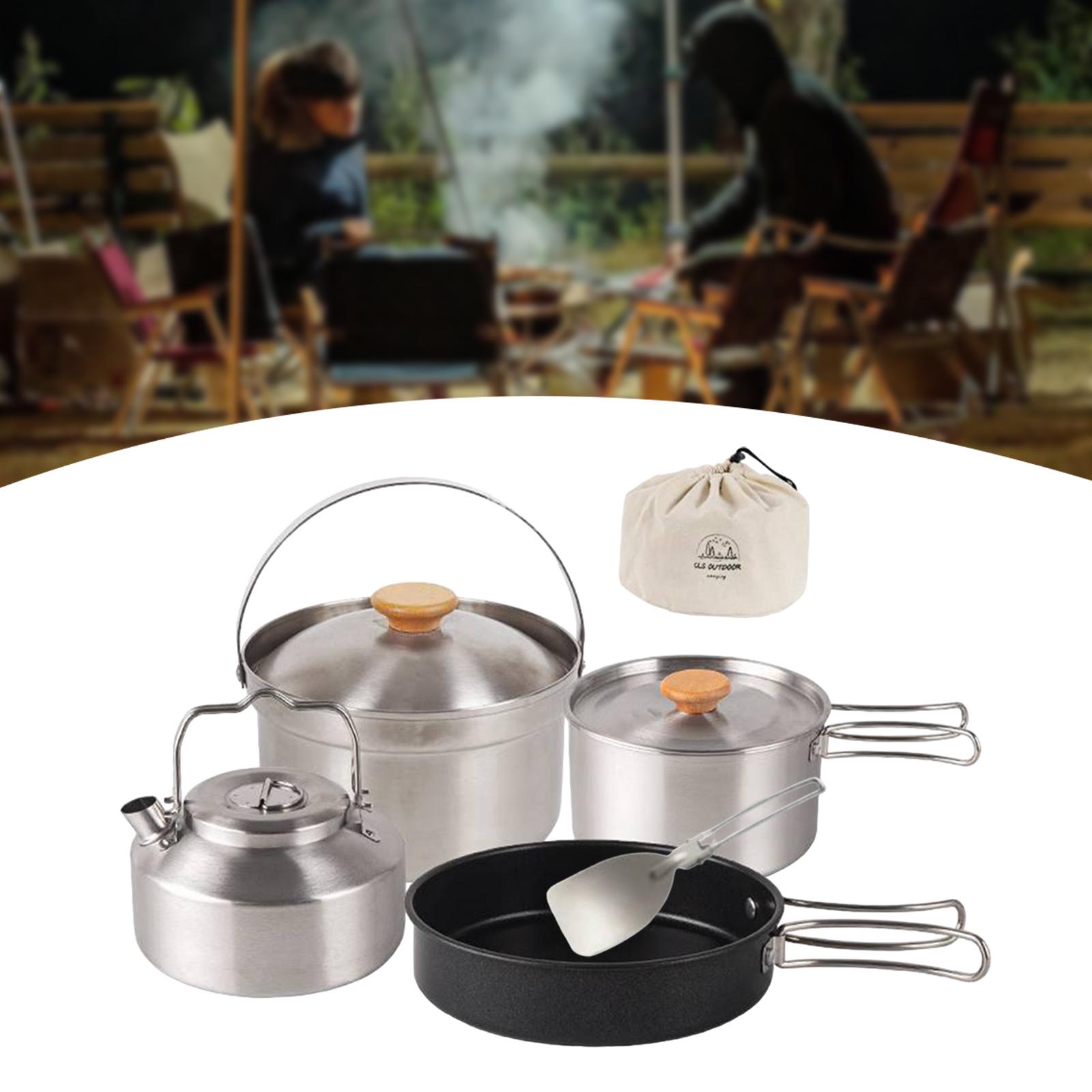 Camping Cookware Cook Gear Por - đánh giá và giá Camping Cooking Set Non Stick