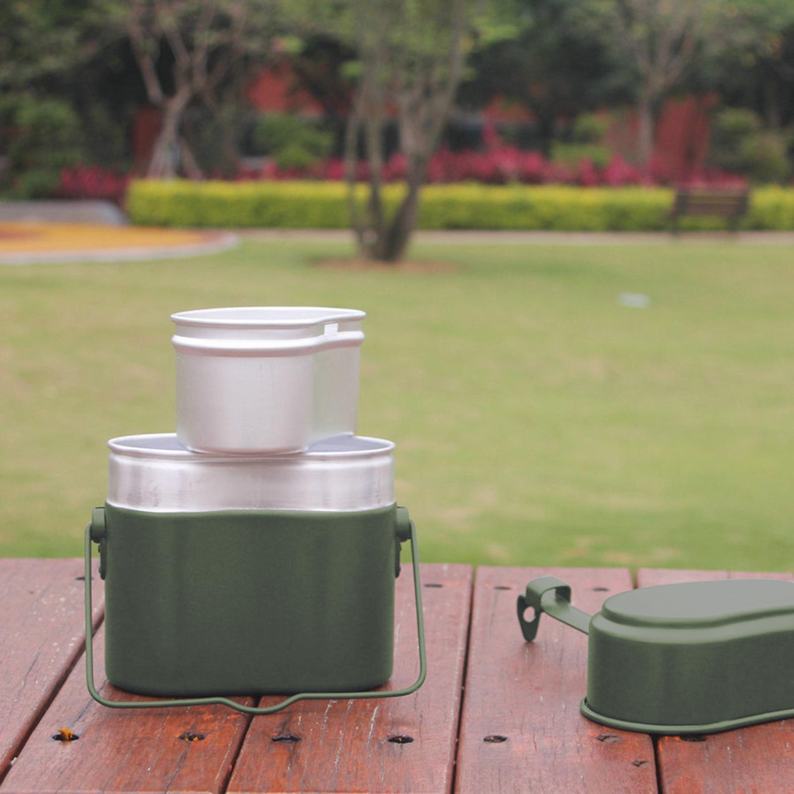 3Pcs/Set Lunch Box Aluminum Po - đánh giá và giá Camping Cooking Box Set