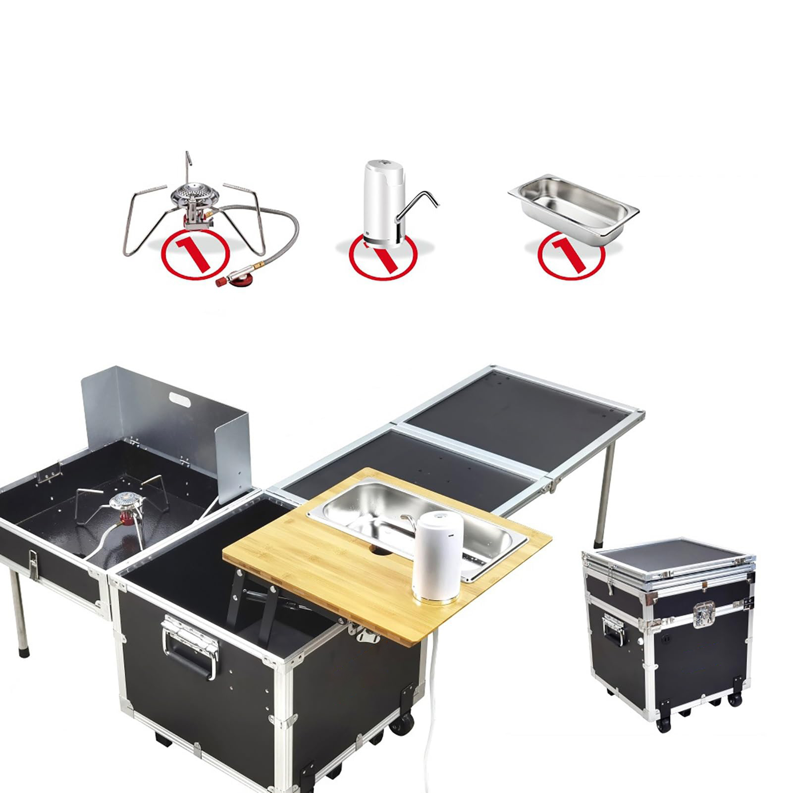 Outdoor Camping Cooking Set Ca - đánh giá và giá Camping Cooking Box Set