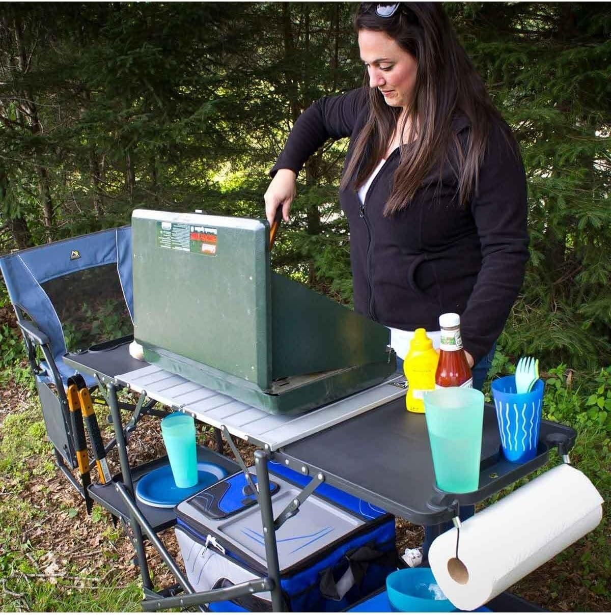 Slim Fold Portable Camping Kit - đánh giá và giá Camping Cooking Kitchen