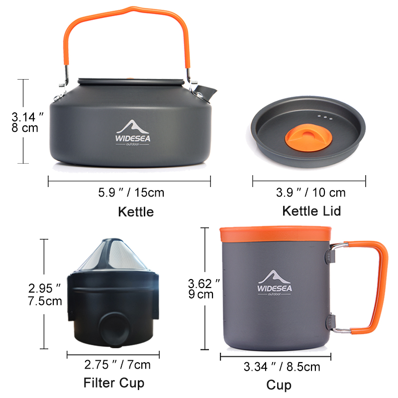 Widesea Cắm Trại Cà Phê Bộ Nồi - đánh giá và giá Camping Cooking Box Set