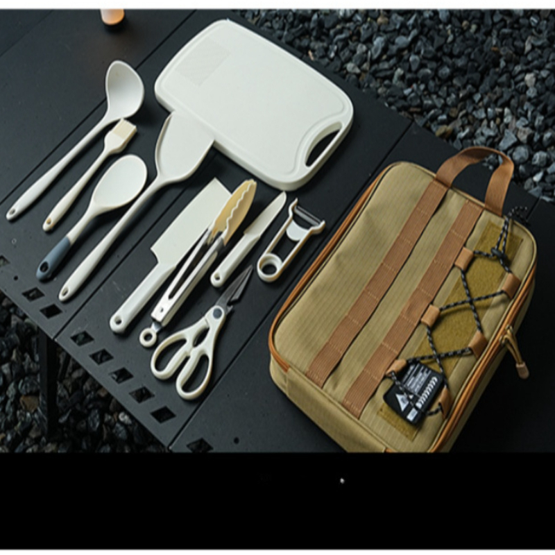 Portable 9Pcs Camping Kitchenw - đánh giá và giá Camping Cooking Set Non Stick