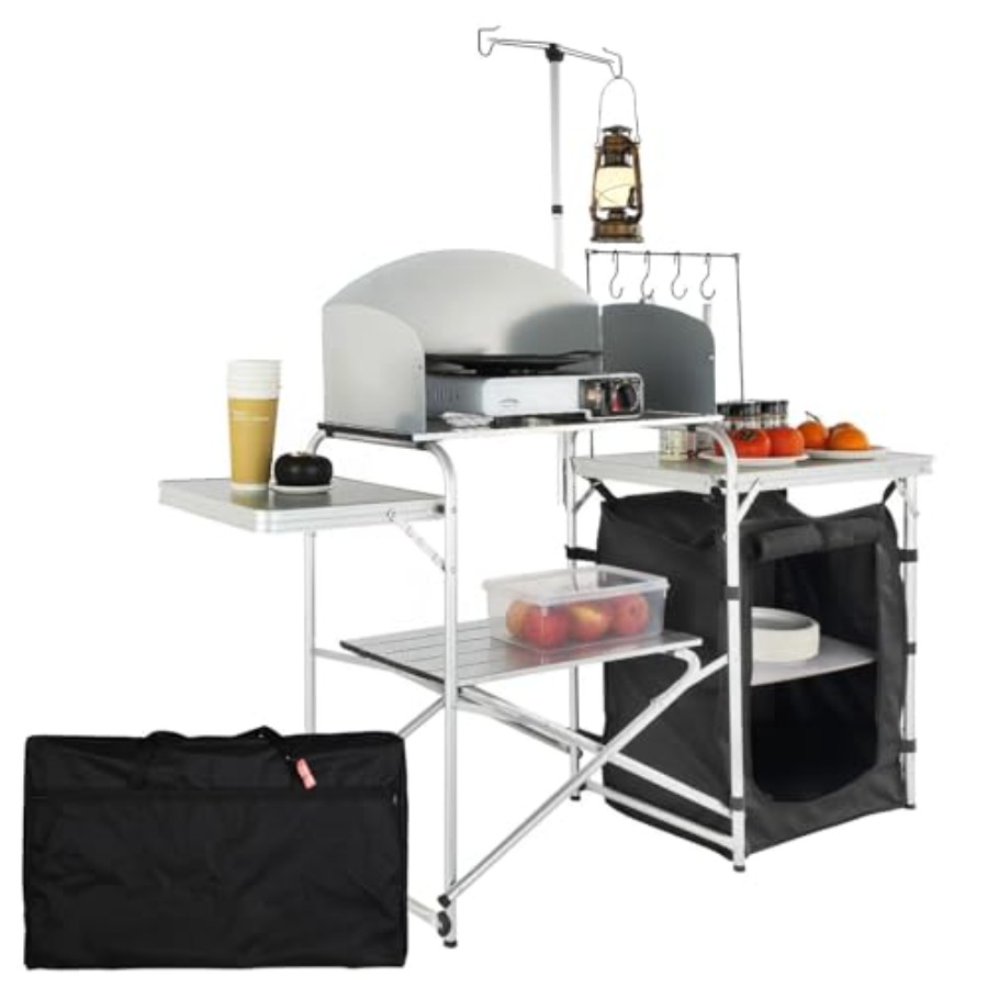 Camping Kitchen Table, Folding - đánh giá và giá Camping Cooking Kitchen