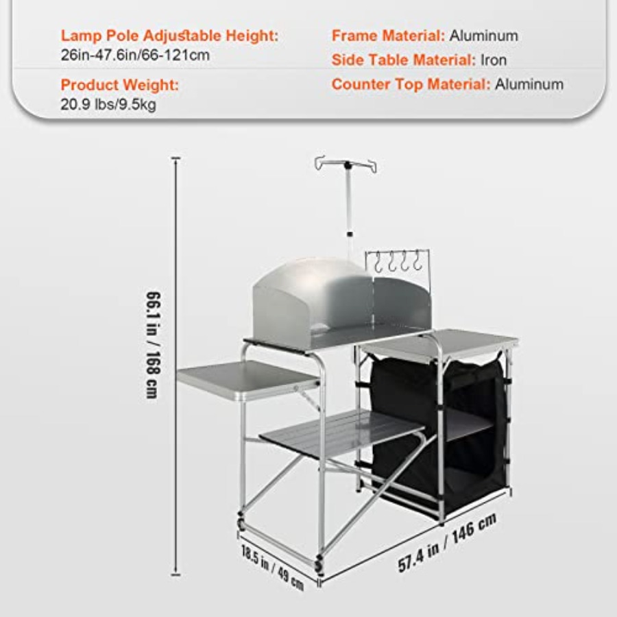 Camping Kitchen Table, Folding - đánh giá và giá Camping Cooking Kitchen
