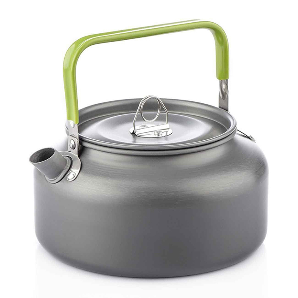 Portable Outdoor Water Kettle  - đánh giá và giá Camping Cooking Tin