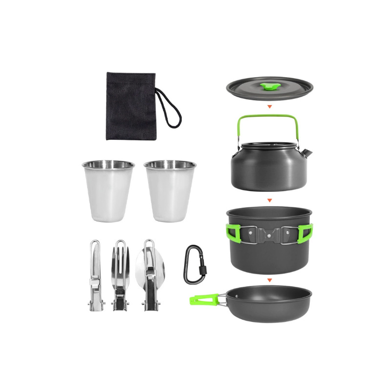 DS-308 Outdoor large capacity  - đánh giá và giá Camping Cooking Set Ds 308