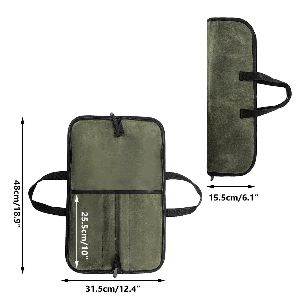 Waxed Canvas Knife Roll Bag Mu - đánh giá và giá Camping Cooking Organizer