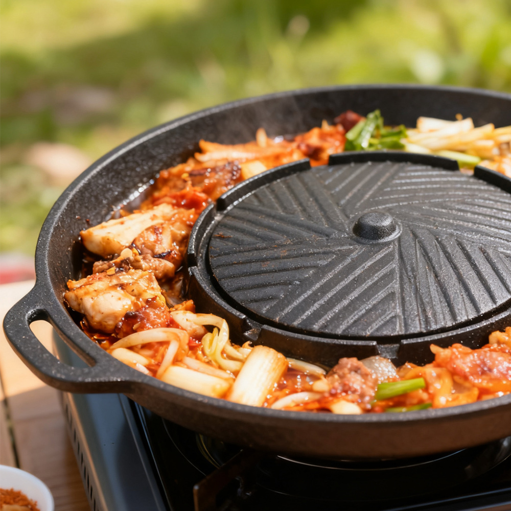 KOSUN Korean BBQ Grill Pan 2 i - đánh giá và giá Camping Cooking Tray