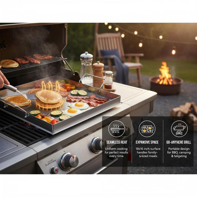 Universal Flat Top Griddle 18x - đánh giá và giá Camping Cooking Kitchen