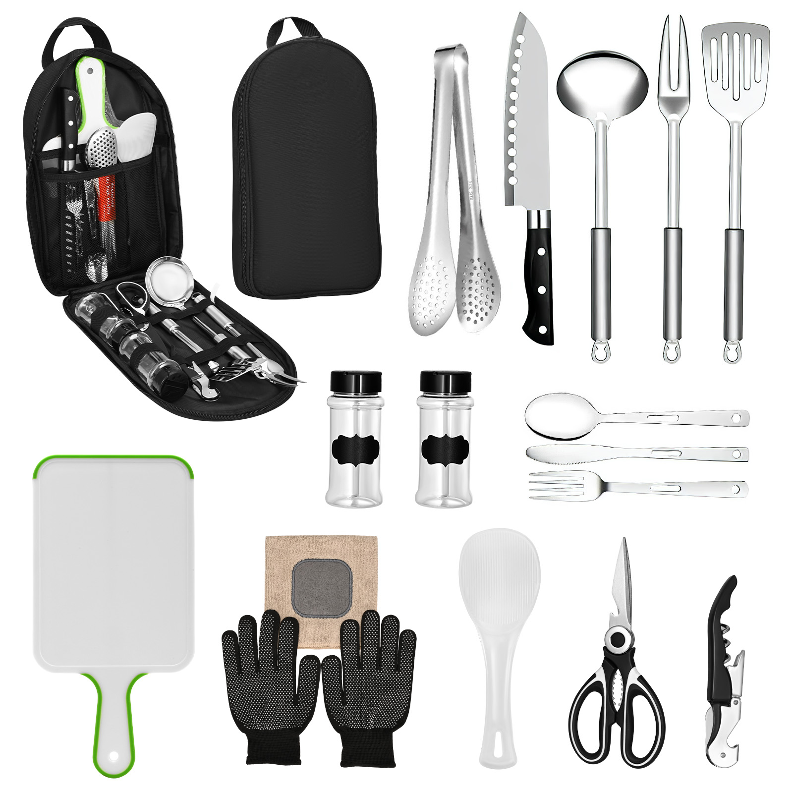 16 Piece Camping Cooking Utens - đánh giá và giá Camping Cooking Must Haves