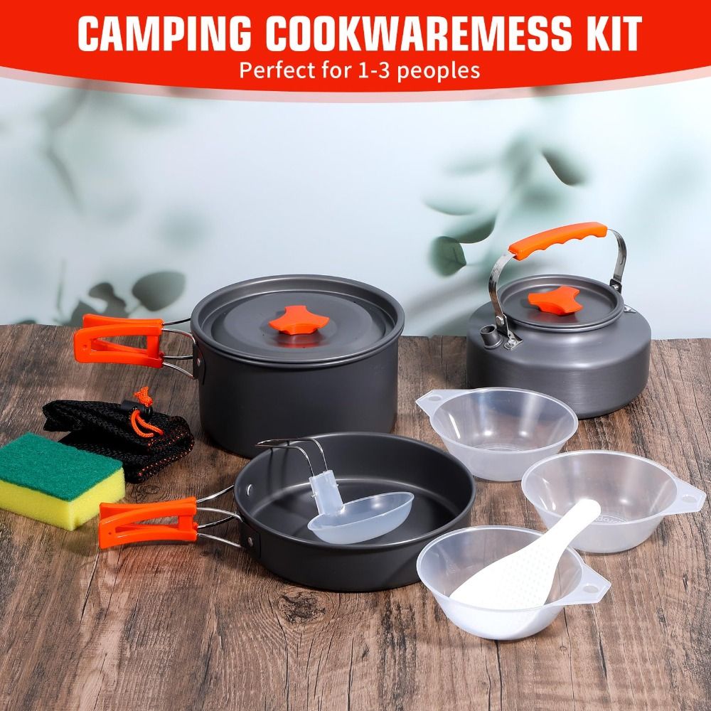 Aluminum Alloy Camping Cookwar - đánh giá và giá Camping Cooking Set Non Stick
