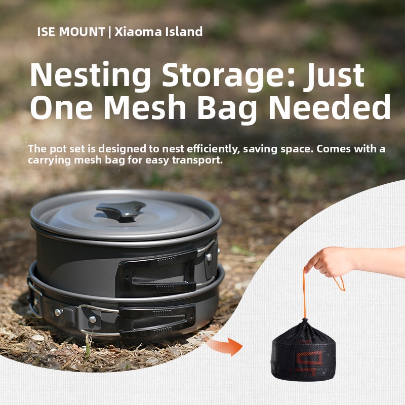 Portable Outdoor Camping 10Pcs - đánh giá và giá Camping Cooking Set Ds 308