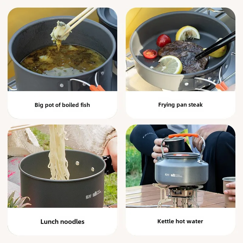 High Quality Outdoor Tableware - đánh giá và giá Quality Camping Cooking Set