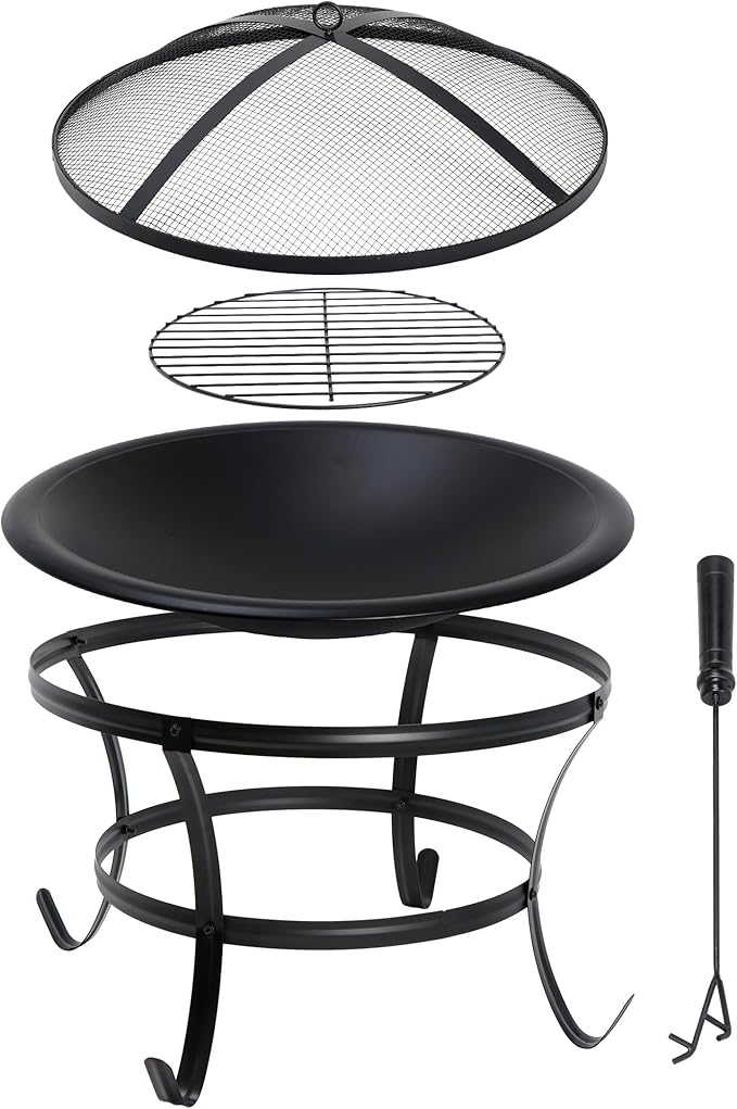 BBQ Grill Outdoor Wood Burning - đánh giá và giá Camping Cooking Fire Pit