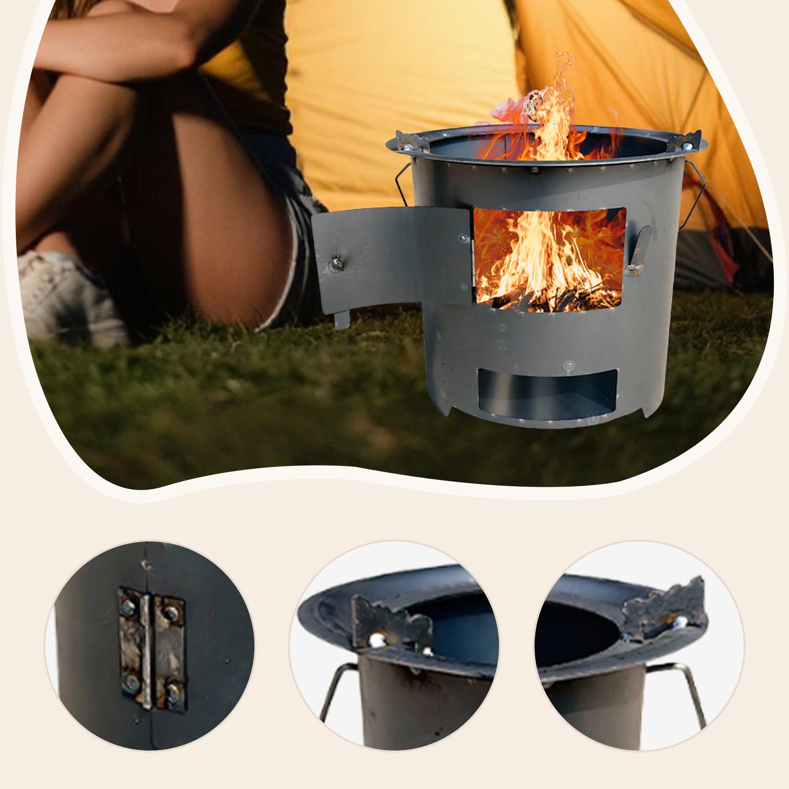 Camping Wood Stove Folding Iro - đánh giá và giá Camping Cooking Fire Pit