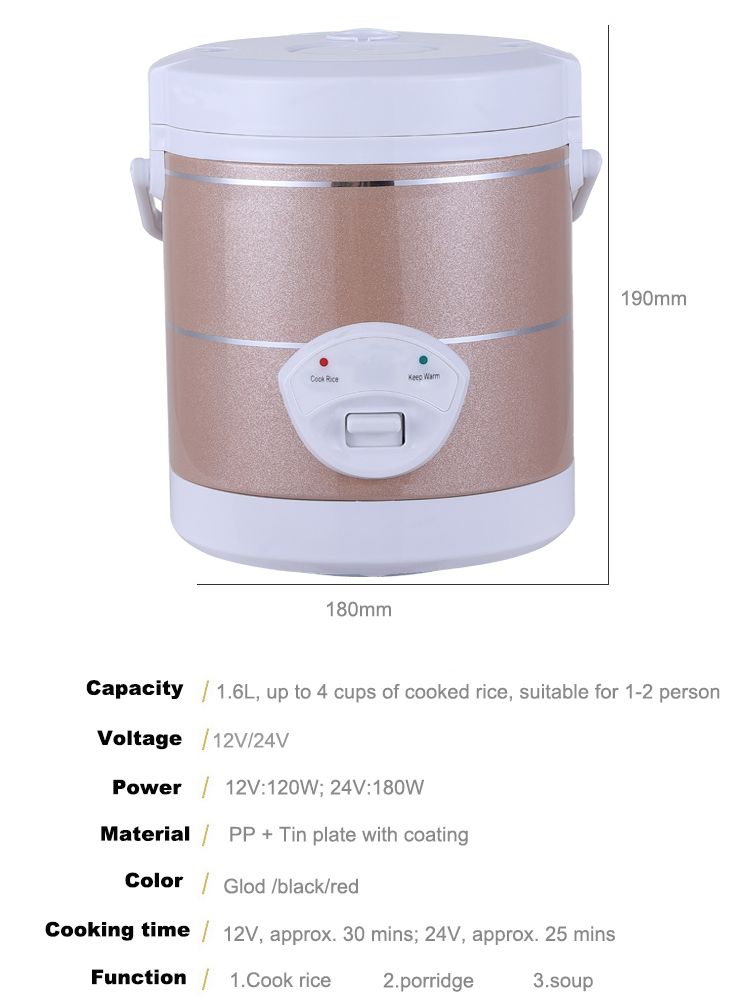 Portable Rice Cooker 12-24V Mu - đánh giá và giá Camping Cooking Rice