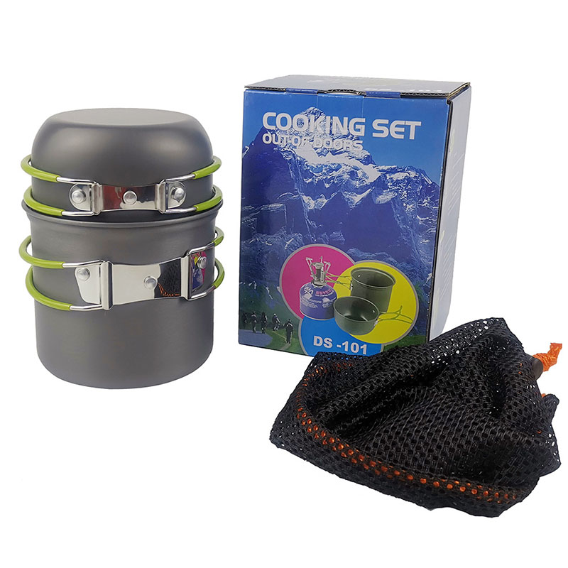 Camping Cookware Kit with Stov - đánh giá và giá Camping Cooking Box Set