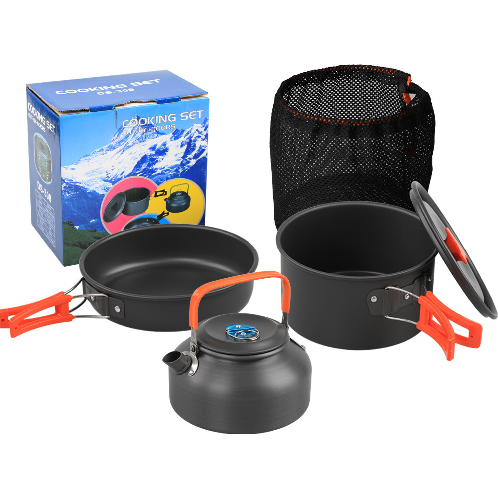 Outdoor camping cookware set a - đánh giá và giá Camping Cooking Set Non Stick