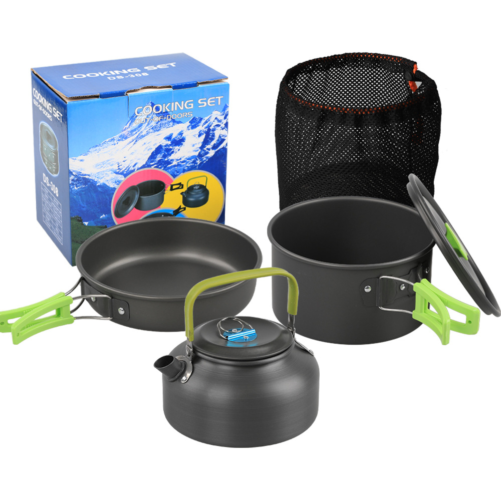 Outdoor camping cookware set a - đánh giá và giá Camping Cooking Set Non Stick