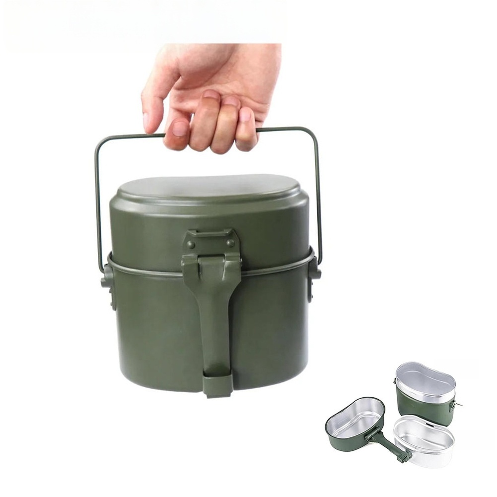 3 Pcs Aluminum Lunch Box Set 6 - đánh giá và giá Camping Cooking Box Set