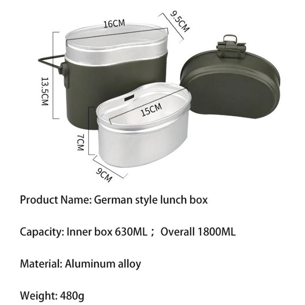 3 Pcs Aluminum Lunch Box Set 6 - đánh giá và giá Camping Cooking Box Set