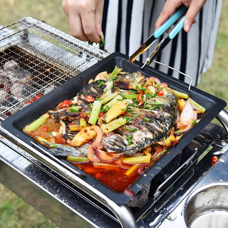 Outdoors Thick Square Grill Pa - đánh giá và giá Camping Cooking Tray