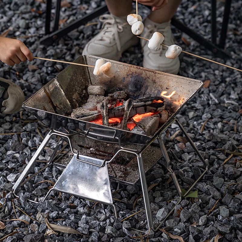 Portable Campfire Fire Pit BBQ - đánh giá và giá Camping Cooking Fire Pit
