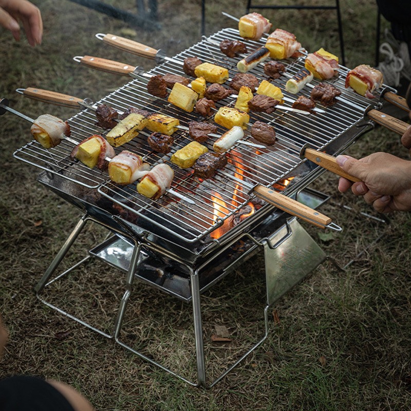 Portable Campfire Fire Pit BBQ - đánh giá và giá Camping Cooking Fire Pit