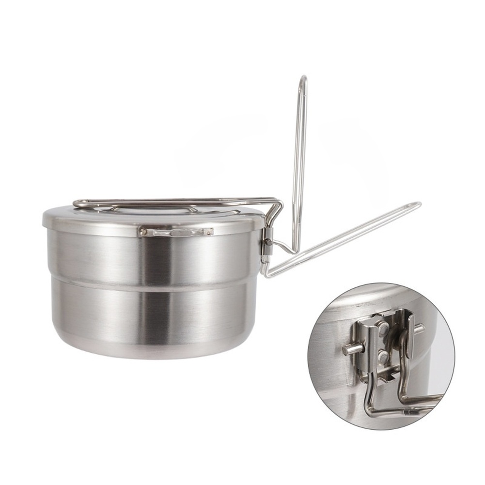 1.5L 304 Stainless Steel Campi - đánh giá và giá Camping Cooking Box Set