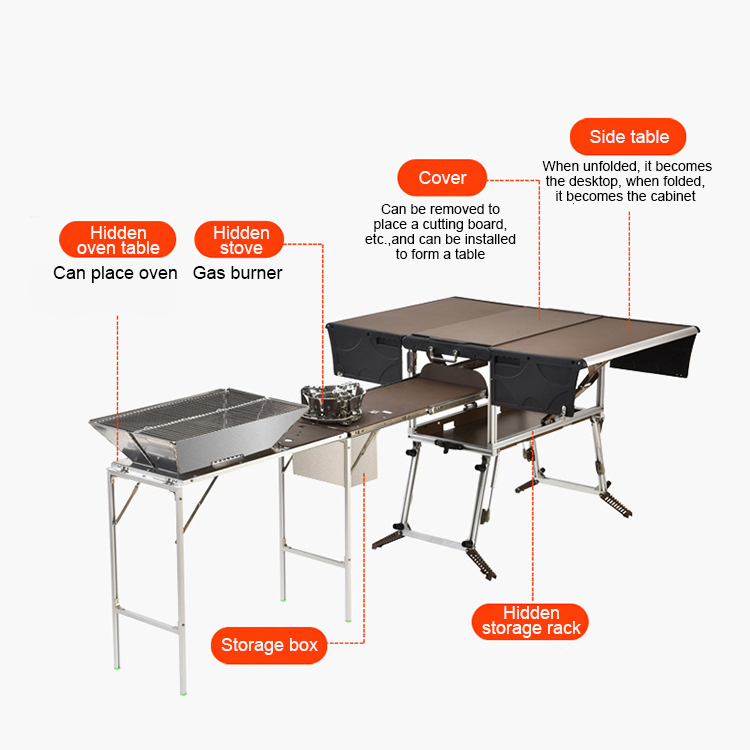 Portable Mobile Kitchen for Ca - đánh giá và giá Quality Camping Cooking Set