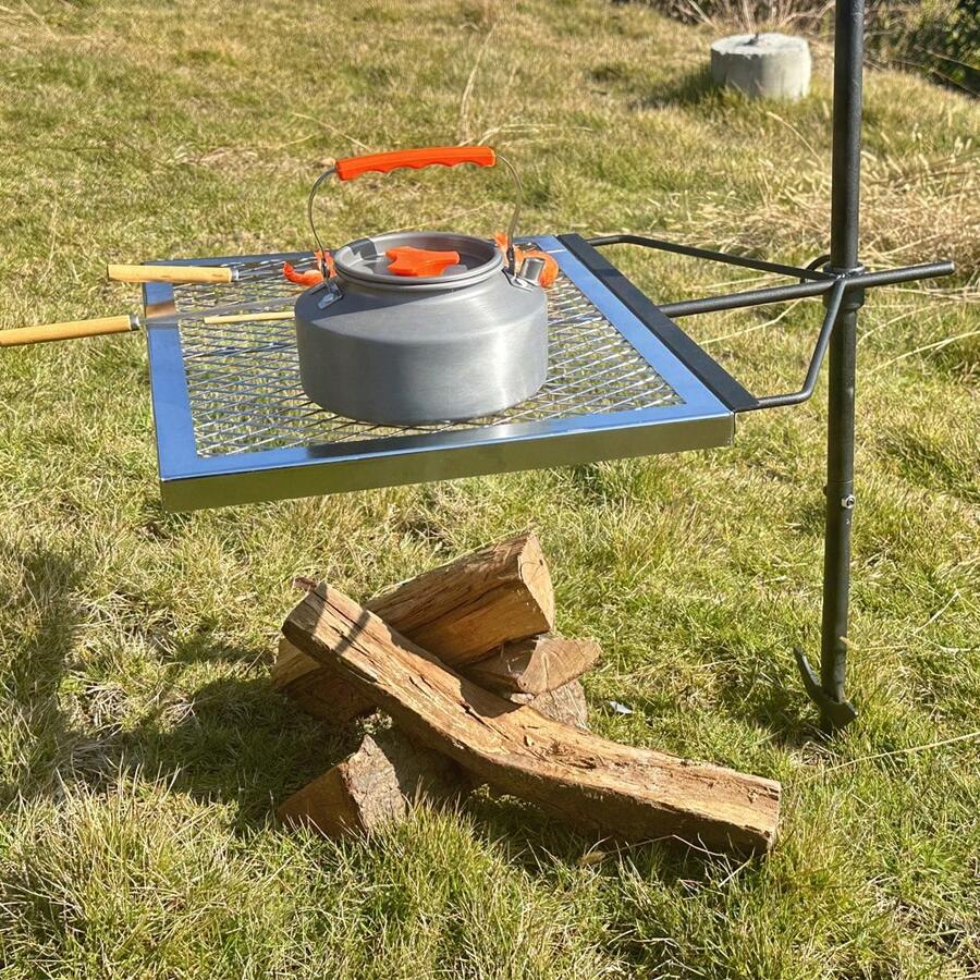 360 ° Adjustable Rotating Camp - đánh giá và giá Camping Cooking Fire Pit