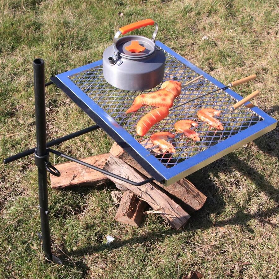 360 ° Adjustable Rotating Camp - đánh giá và giá Camping Cooking Fire Pit