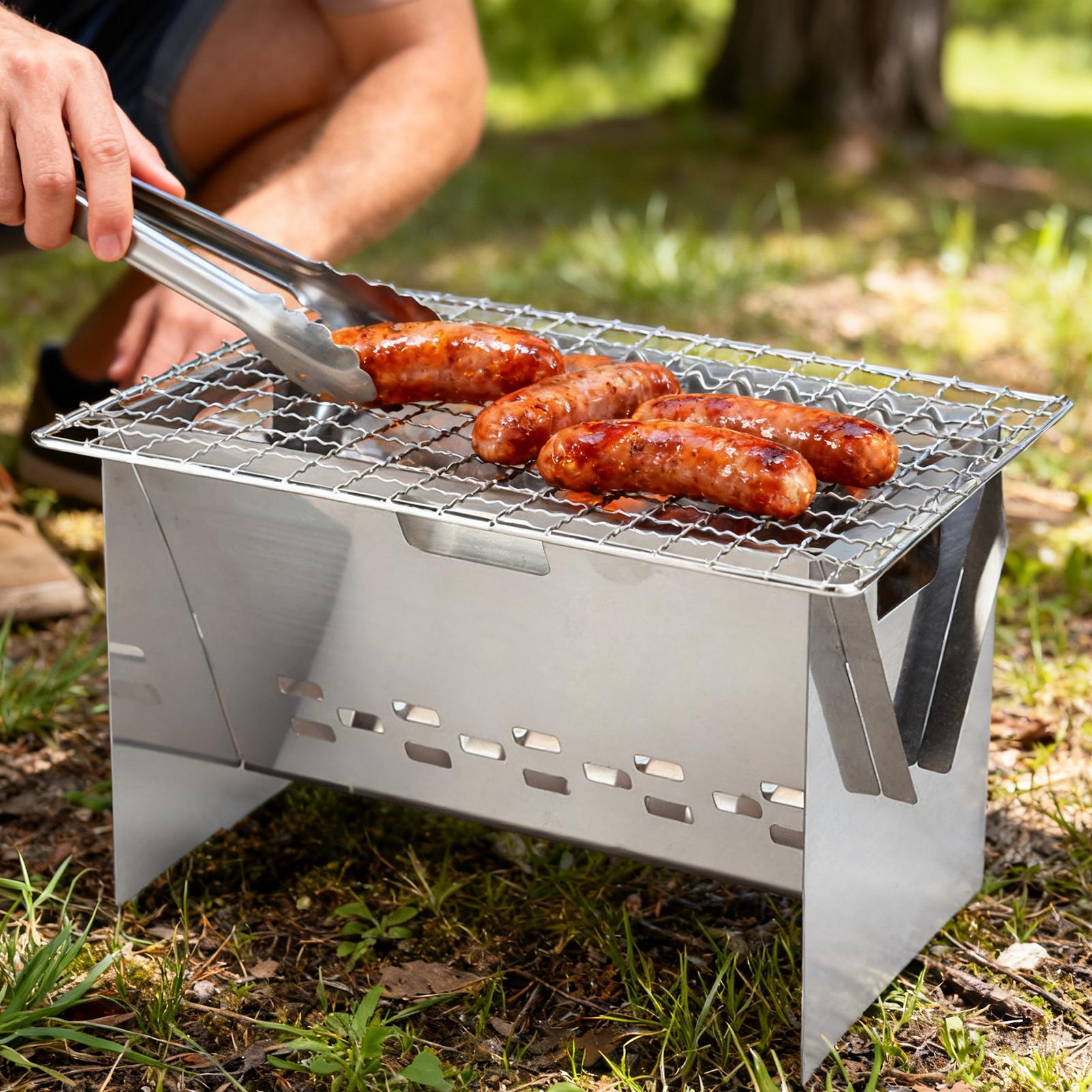 Stainless steel Charcoal Grill - đánh giá và giá Camping Cooking Fire Pit