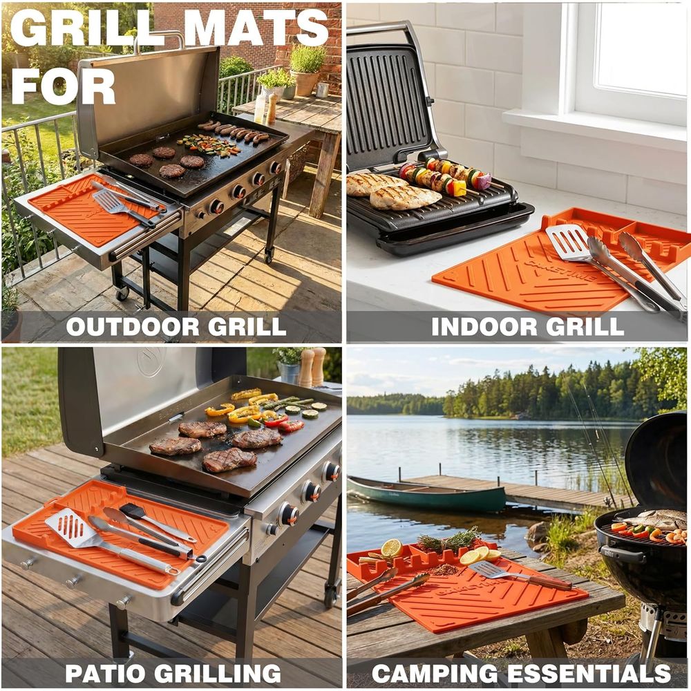 Silicone Grill Mats or Griddle - đánh giá và giá Camping Cooking Kitchen