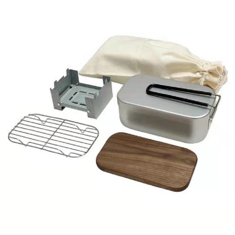 Outdoor Aluminium Mess Kit, St - đánh giá và giá Camping Cooking Box Set