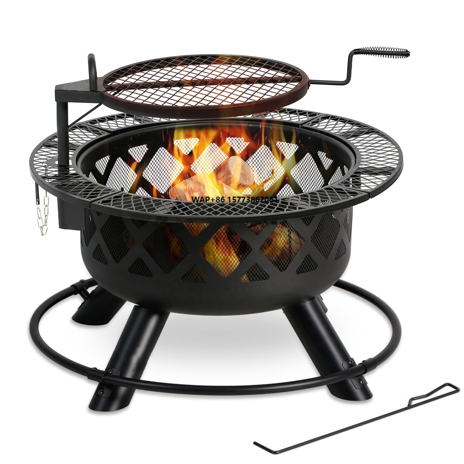 Large Outdoor Wood Burning Fir - đánh giá và giá Camping Cooking Fire Pit