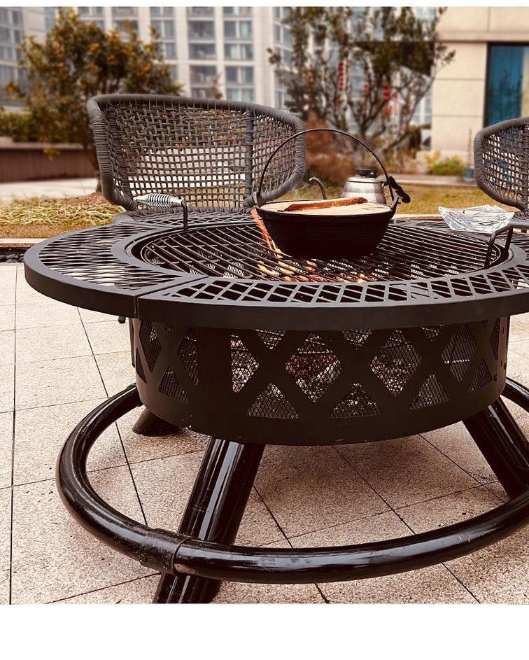 Large Outdoor Wood Burning Fir - đánh giá và giá Camping Cooking Fire Pit