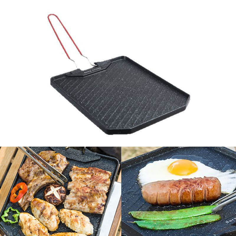 Outdoor camping barbecue pan H - đánh giá và giá Camping Cooking Set Non Stick