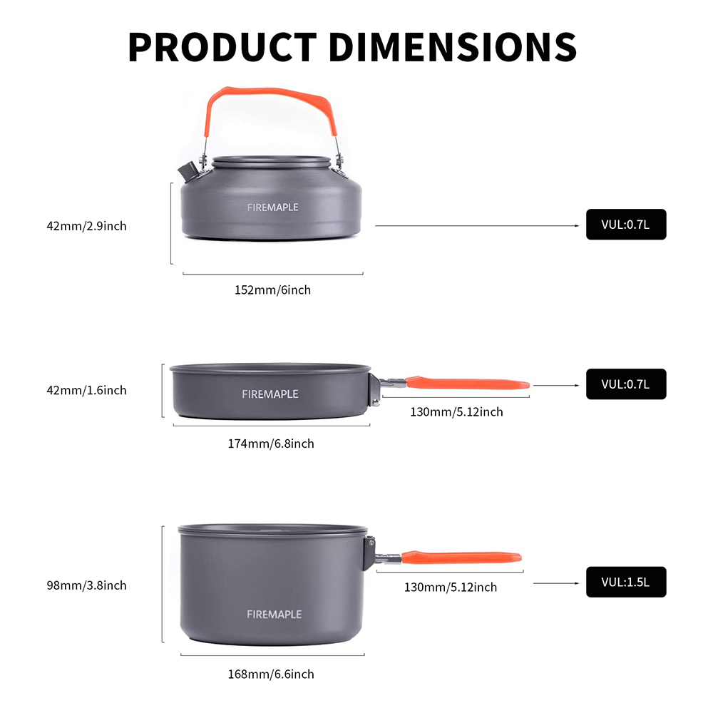 Lửa Phong Dã Ngoại Nồi Chảo Bộ - đánh giá và giá Camping Cooking Box Set